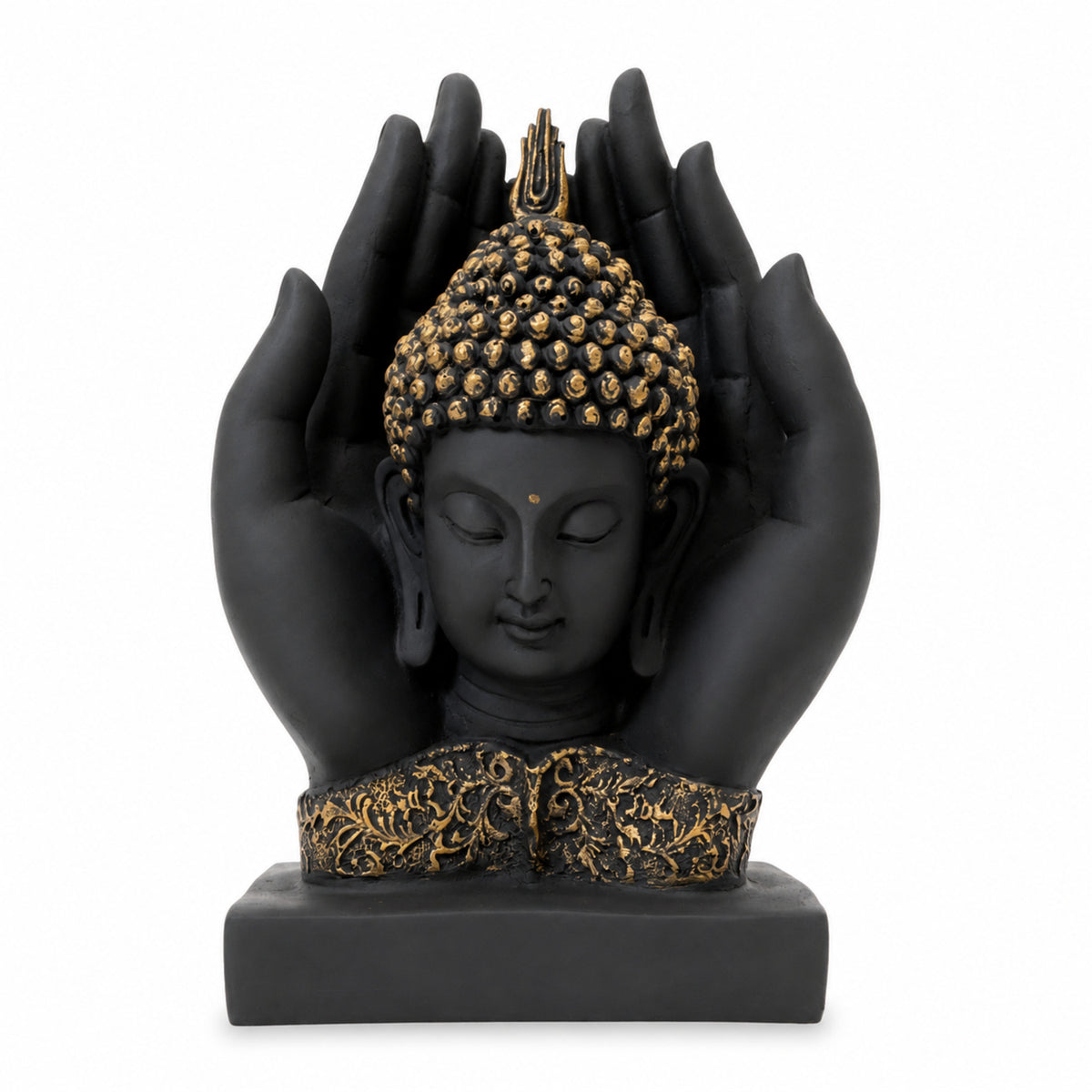 Sacred Palm Buddha Meditating Figurine (Small)