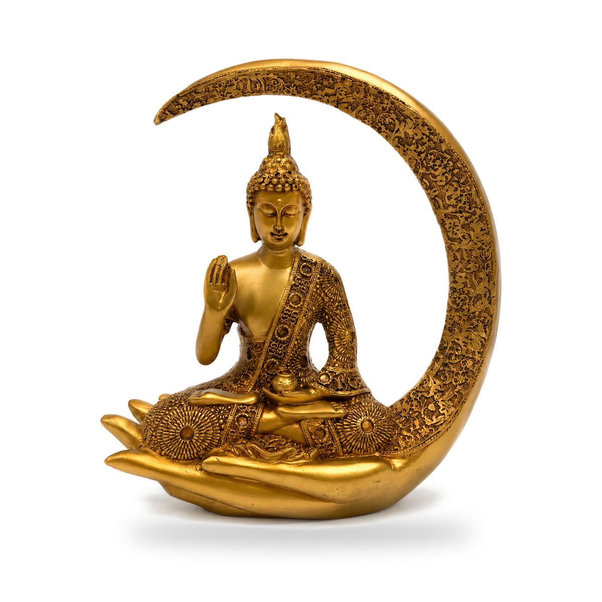 Slender Serene Buddha Idol - Radiant Golden