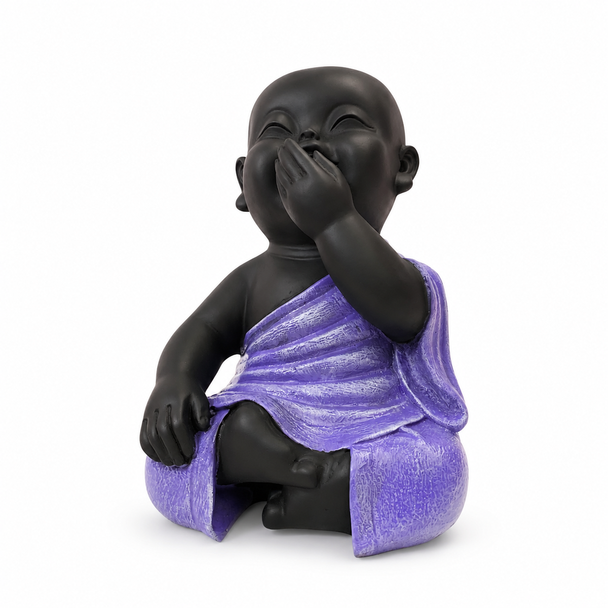 One Hand On Mouth Home Decor Doll - Purple & Black
