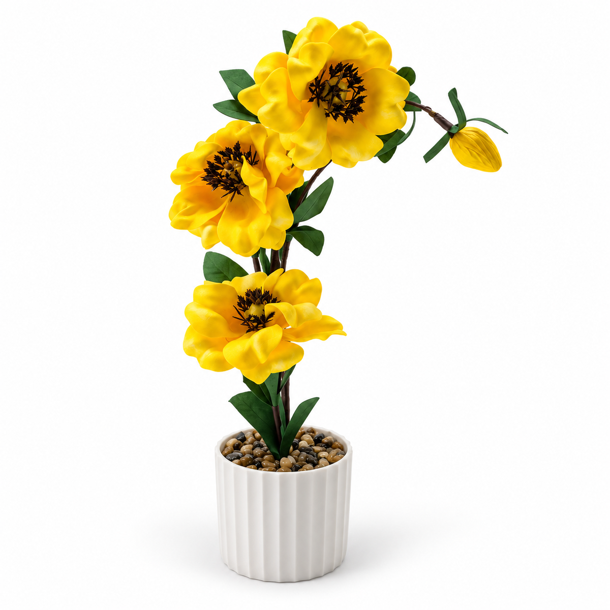 Plant Flowers with Pastic Base