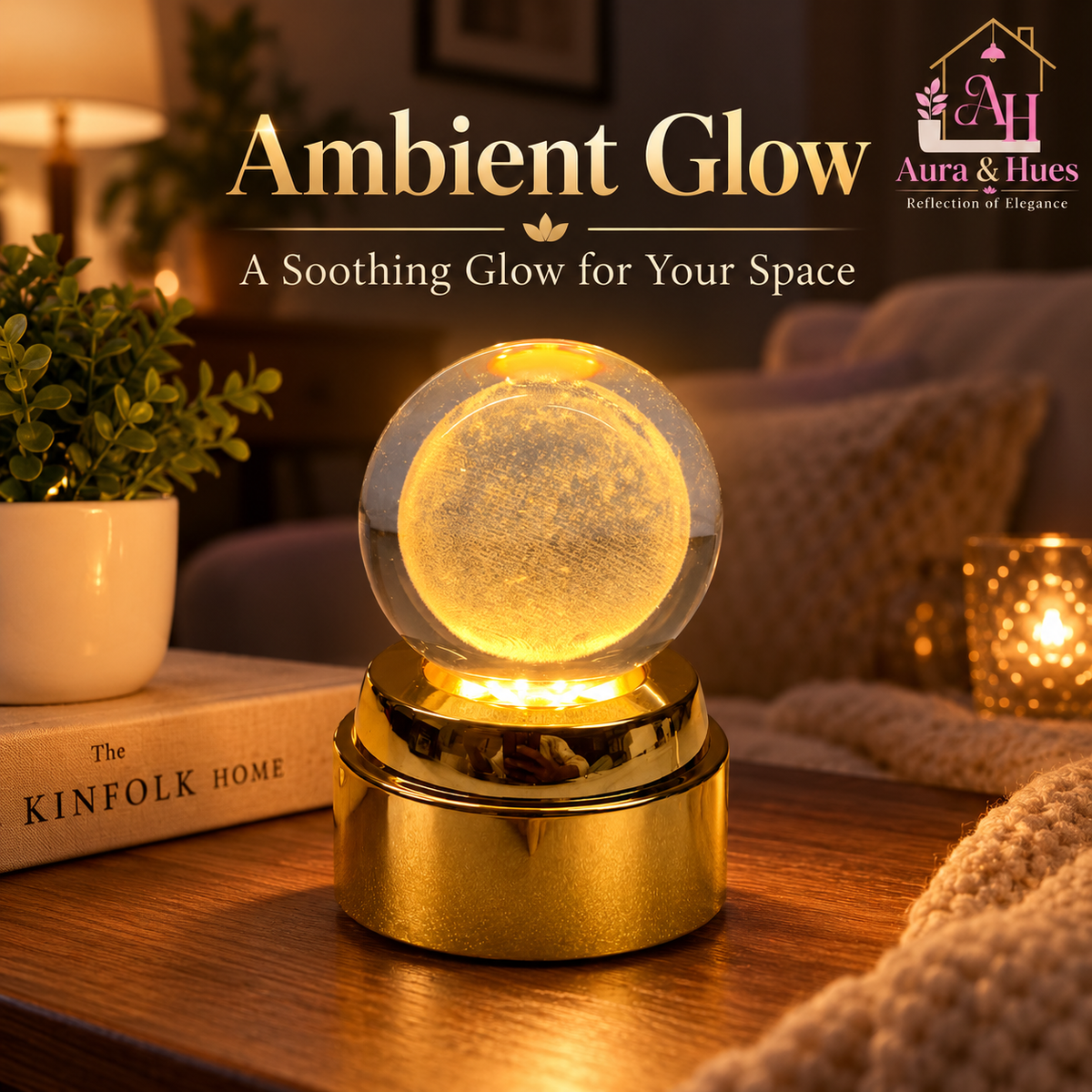 Crystal Ball Lamp(moon)