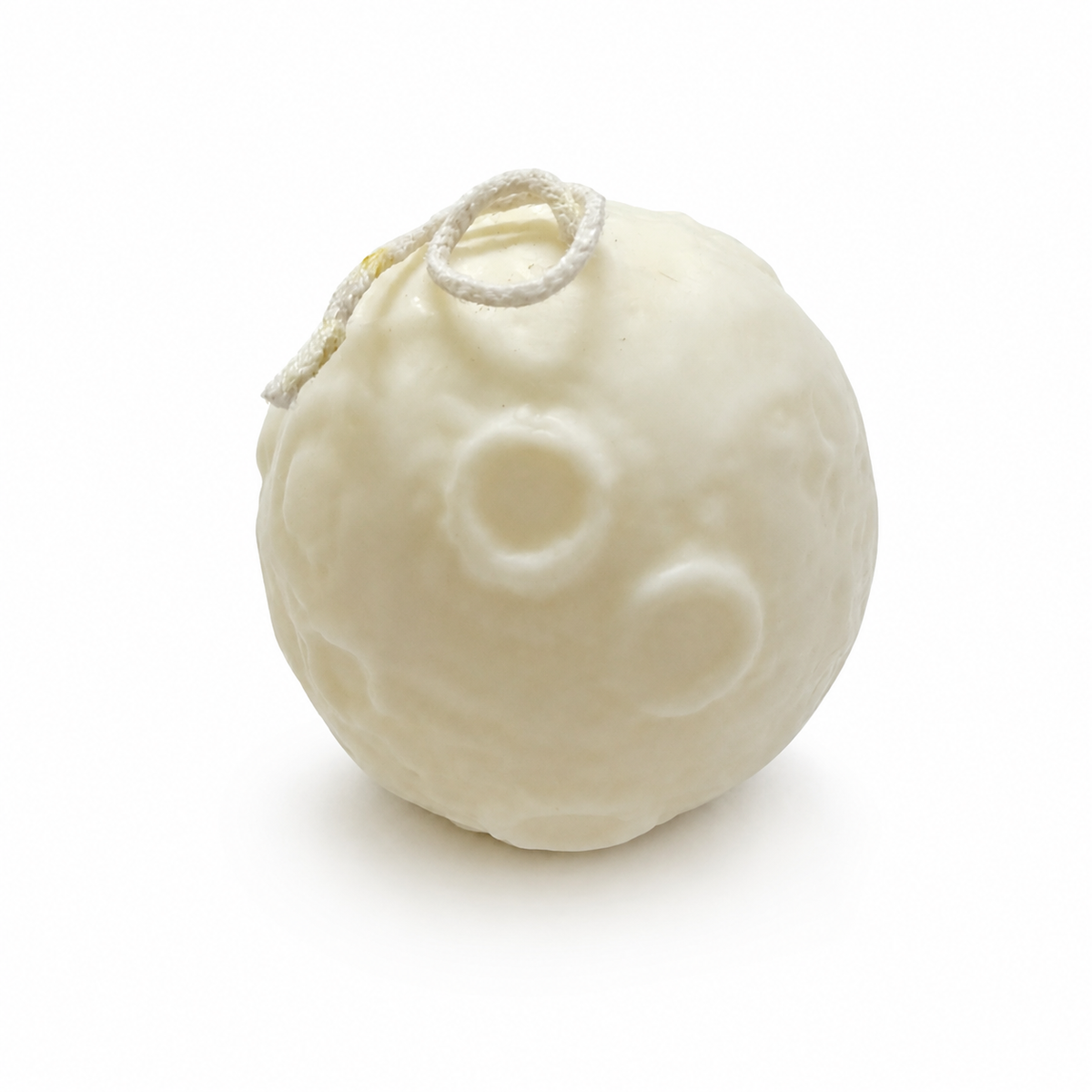 Aura & Hues Moon-Shaped Vanilla Scented Candle, Handcrafted Ivory Sphere Candle with Crater Texture, Decorative Candle for Home Décor, Birthday & Housewarming Gifting