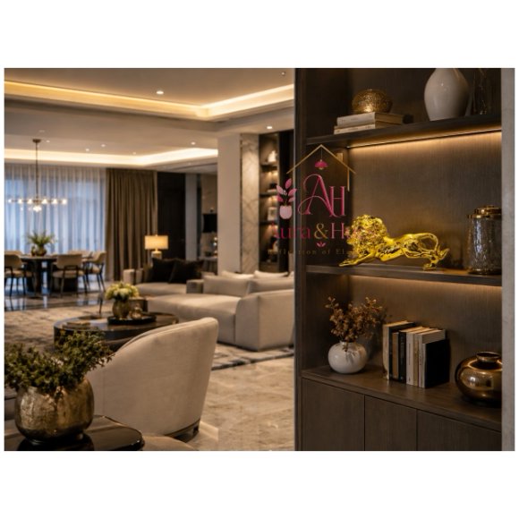 Royal Golden Lion Showpiece for Home Decor, Premium Metallic Finish