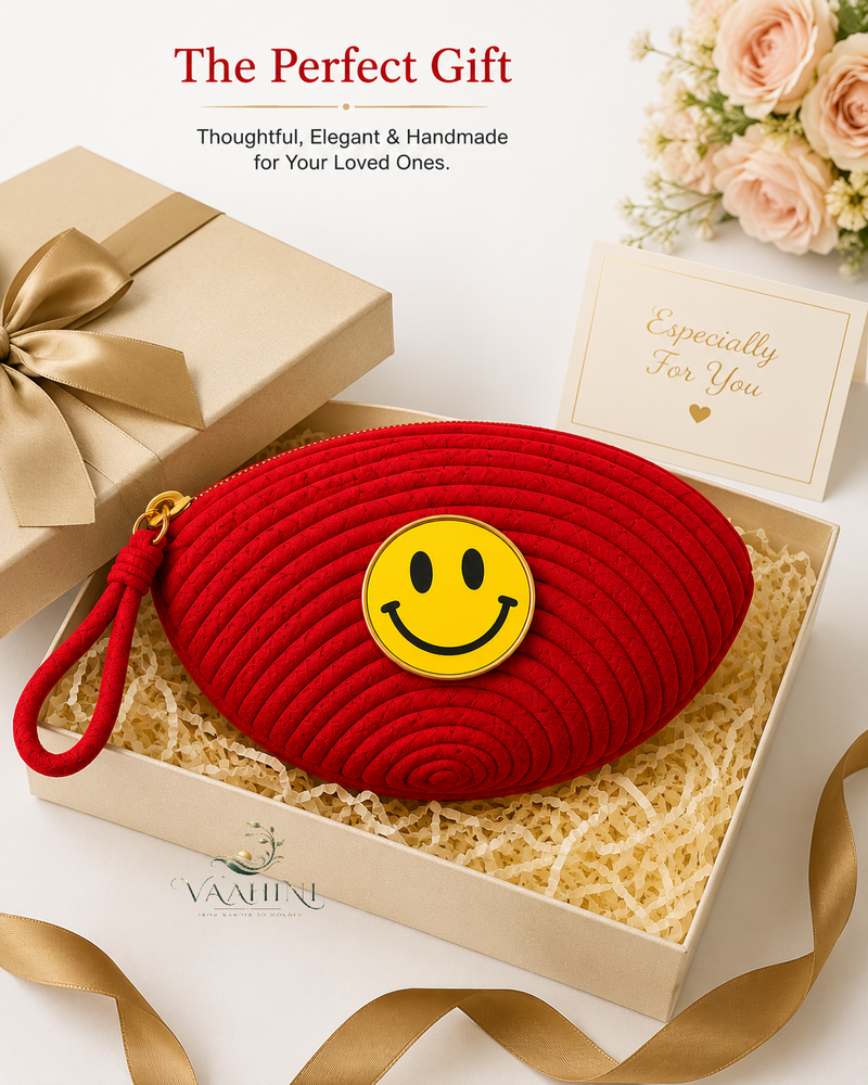 Vaahini Smiley Coin Pouch - Multiple angles view