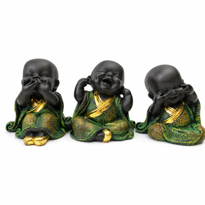 Modern Geometric Resting Panther Figurine - Emerald Green