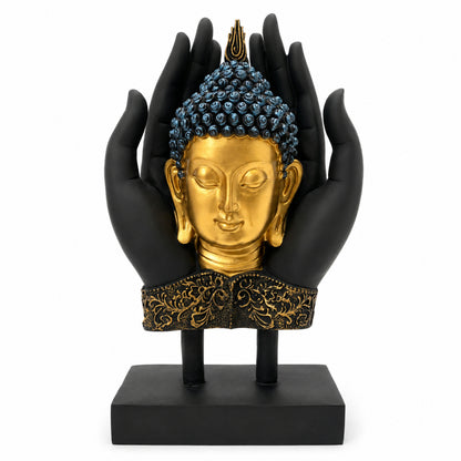 Sacred Palm Buddha Meditating Figurine (Large)