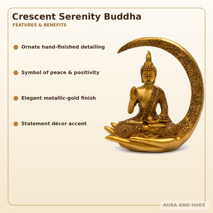 Slender Serene Buddha Idol - Radiant Golden
