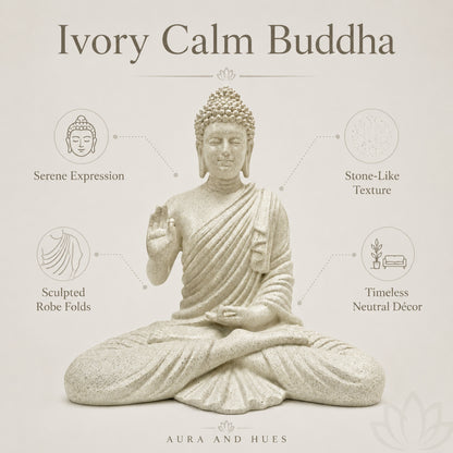 Meditating Dhyana Buddha Idol - Pristine White