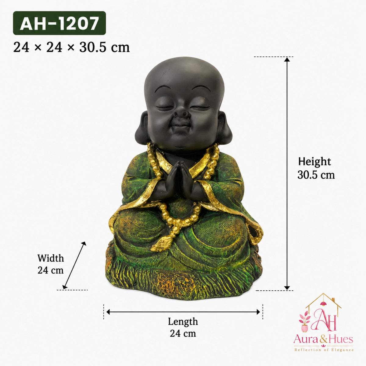 Abstract Modern Elegance Figurine - Green Golden