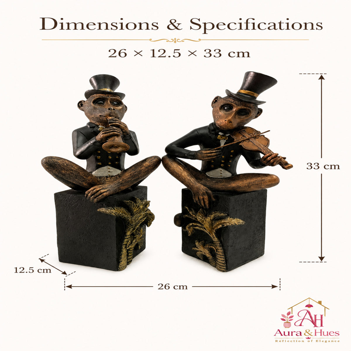 Contemporary Sleek Stallion Art Showpiece - Metallic Bronze & Black (M)