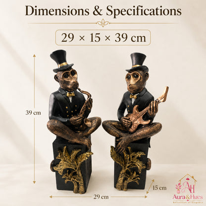 Contemporary Sleek Stallion Art Showpiece - Metallic Bronze & Black (L)