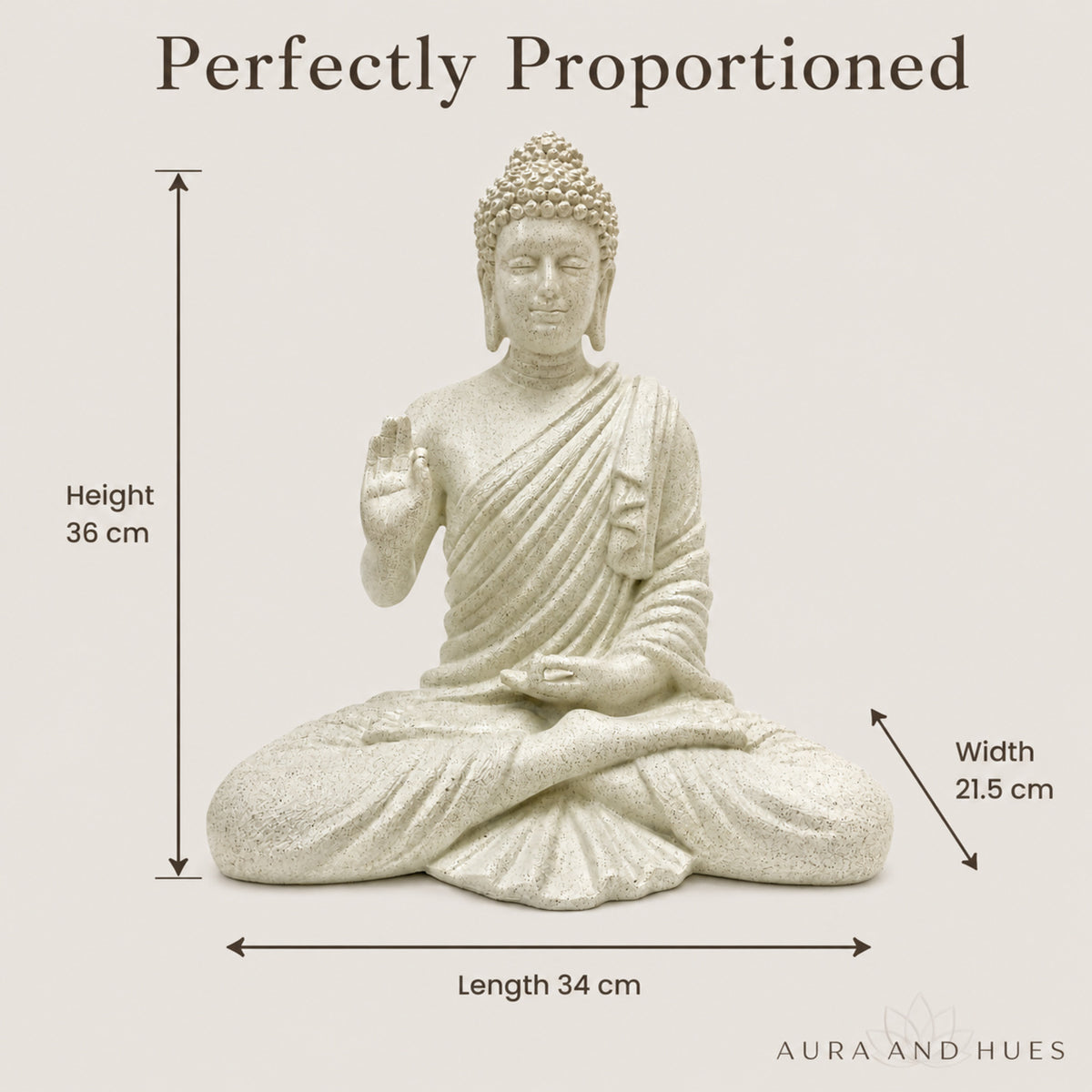 Meditating Dhyana Buddha Idol - Pristine White