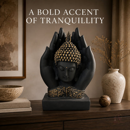 Sacred Palm Buddha Meditating Figurine (Small)