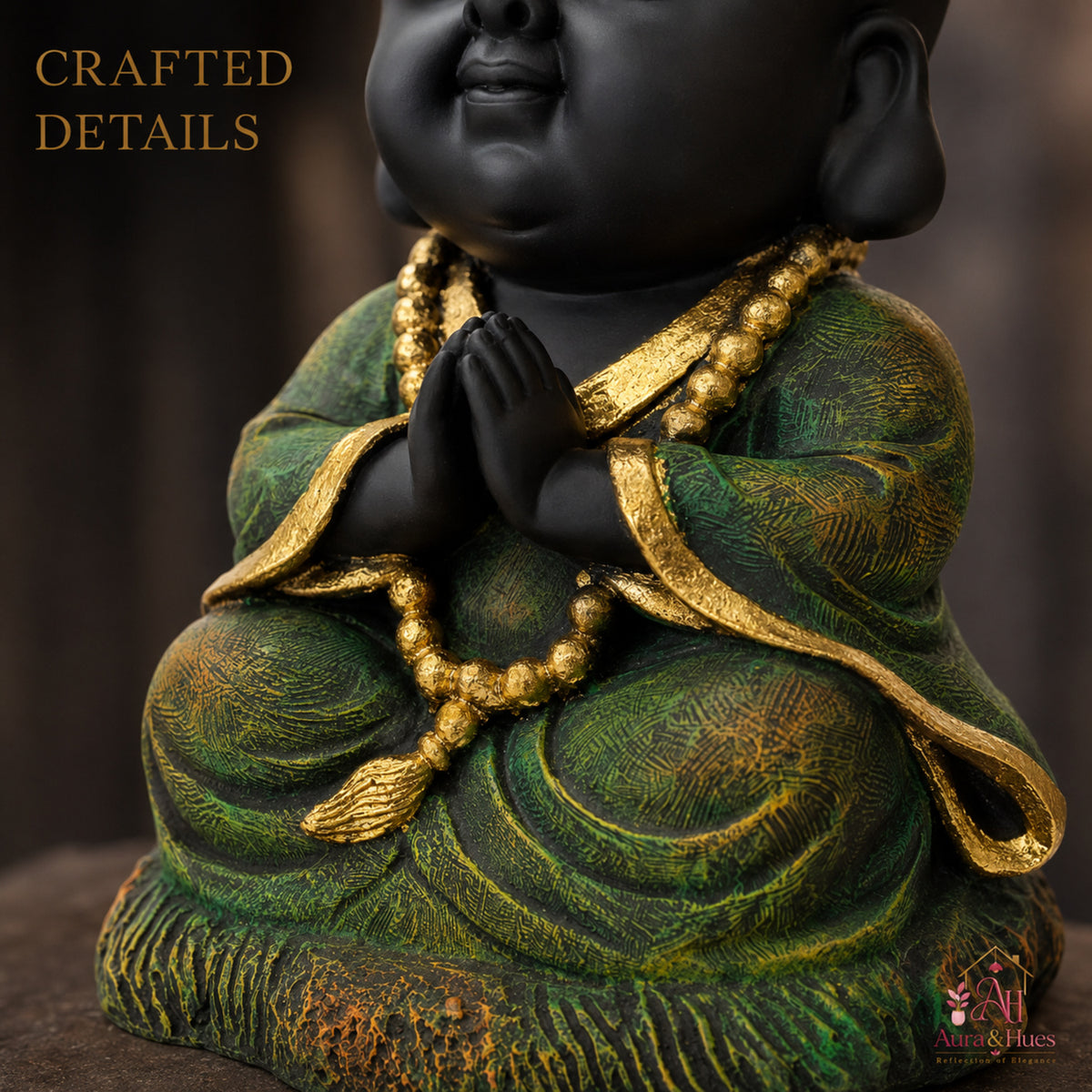 Abstract Modern Elegance Figurine - Green Golden