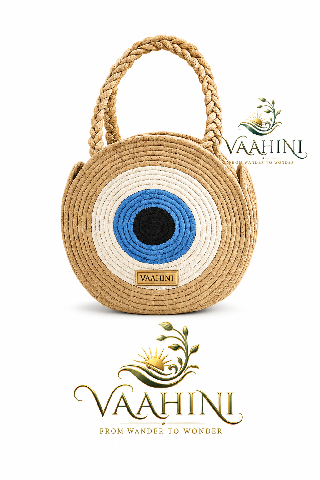 Vaahini Evil Eye Bag - White Background