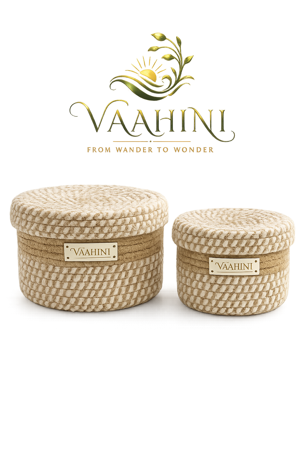 Vaahini Cotton Rope Basket Combo - Multiple views