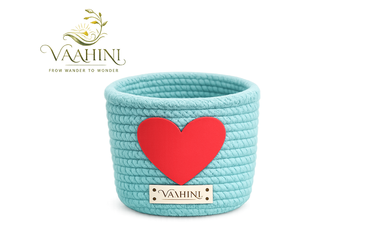 Vaahini Cotton Rope Gift Basket styled as a gift hamper