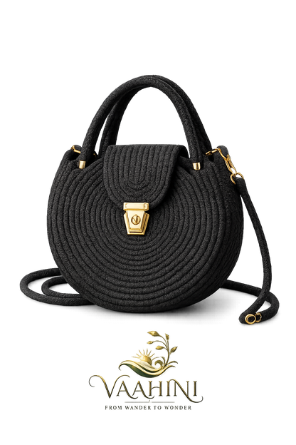 Vaahini Cotton Rope Round Sling Bag - Hero shot