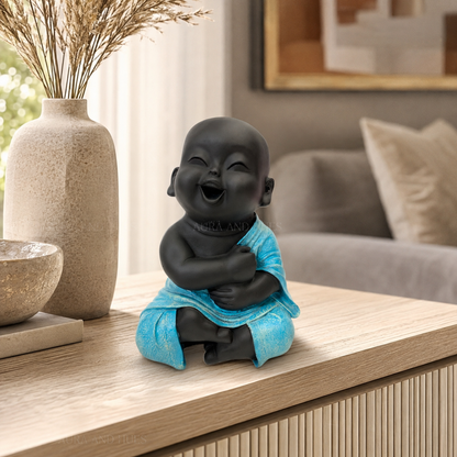 Hands Folded Home Decor Doll - Blue & Black