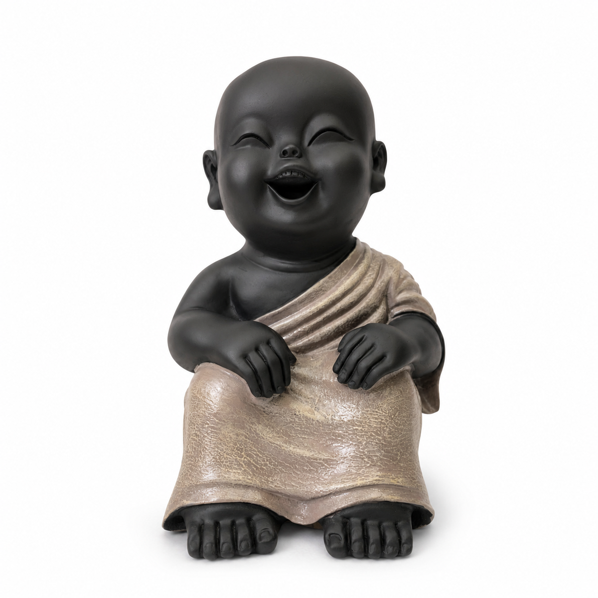 Thinking Pose Home Decor Doll - Beige & Black