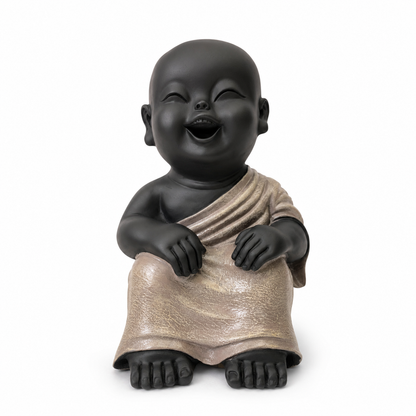 Thinking Pose Home Decor Doll - Beige & Black