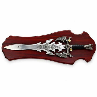 Swords - Fantasy Silver Head Sword with Wall Hanging Board