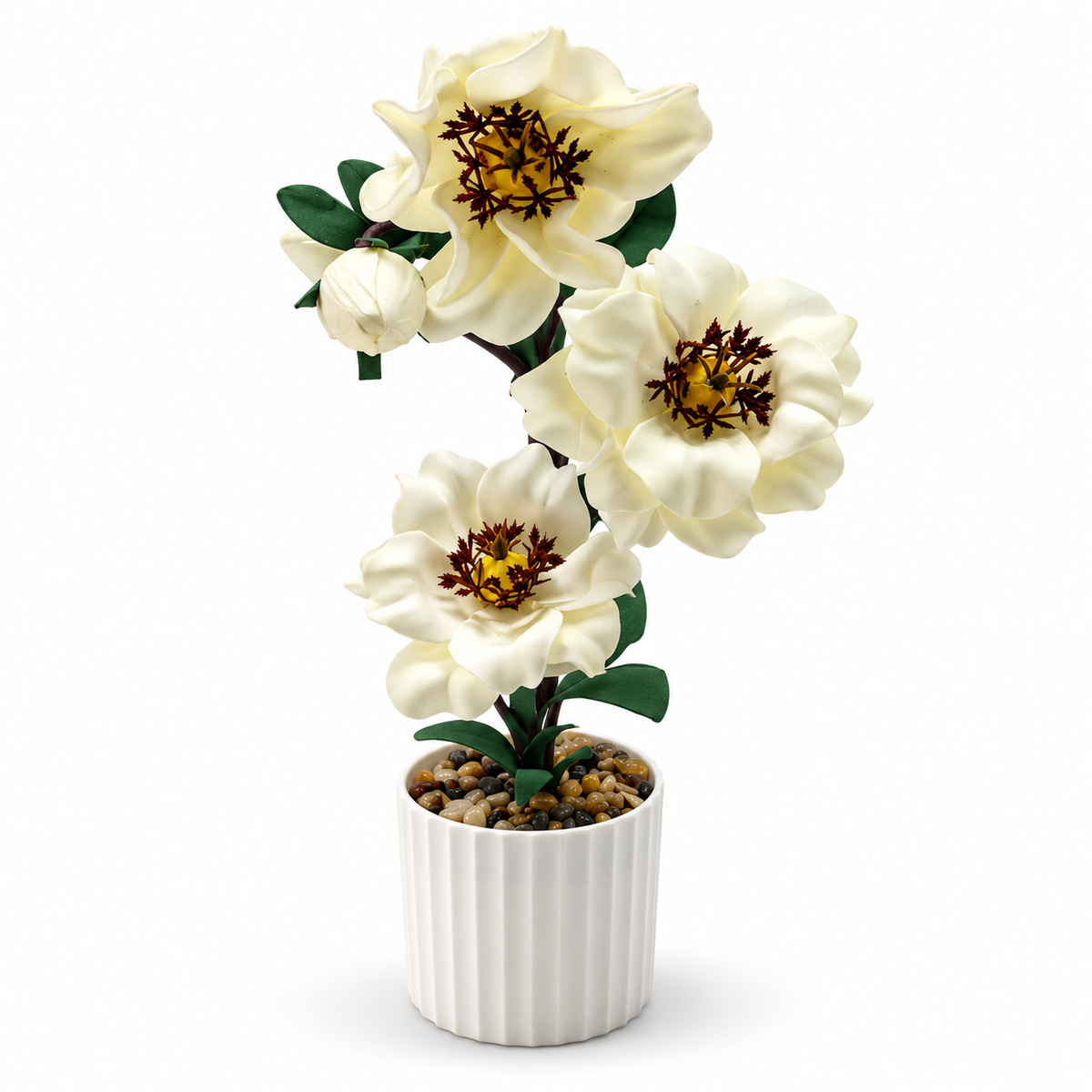 Plant Flowers with Pastic Base