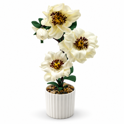 Plant Flowers with Pastic Base