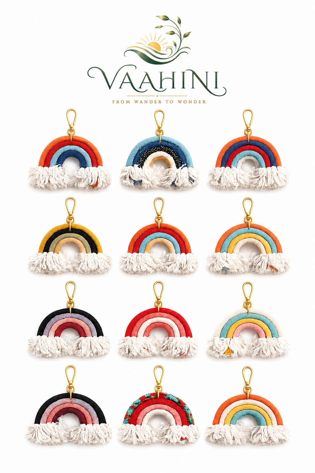 Rainbow Keychains product details and dimensions