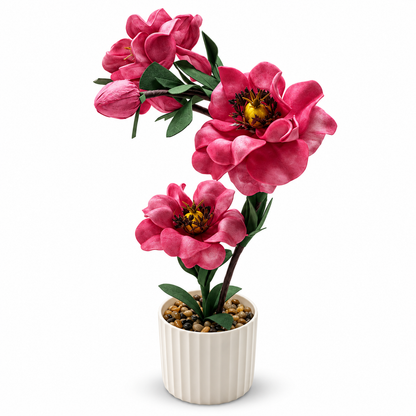 Plant Flowers with Pastic Base