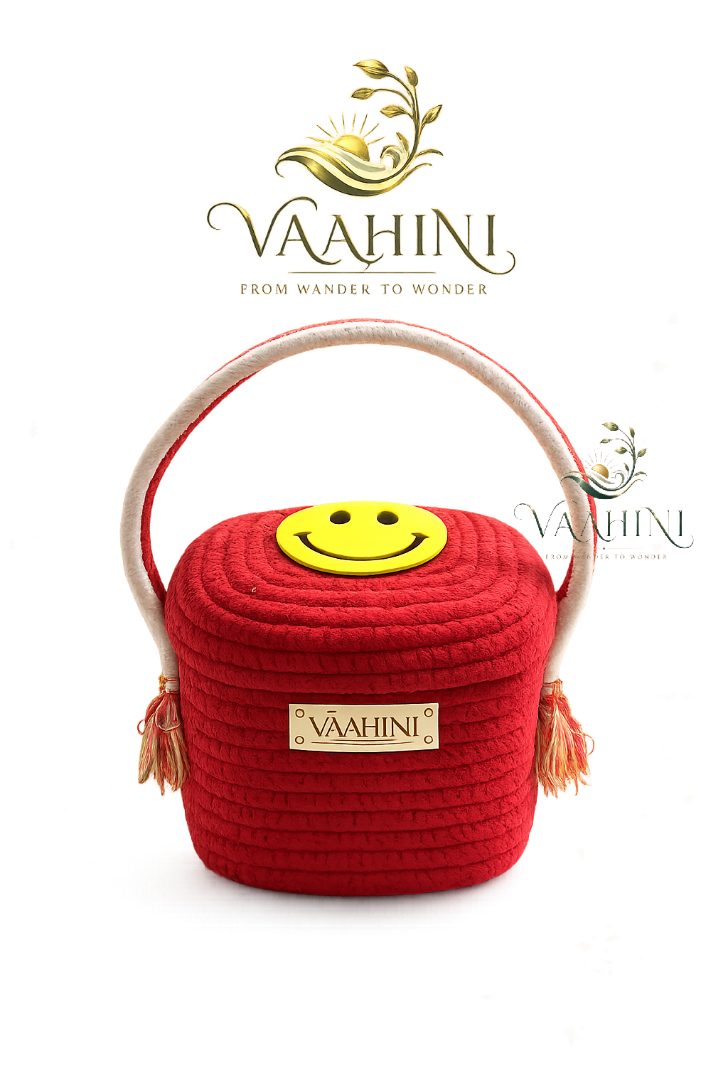 Vaahini Cotton Rope Smiley Gift Basket - Multiple Views