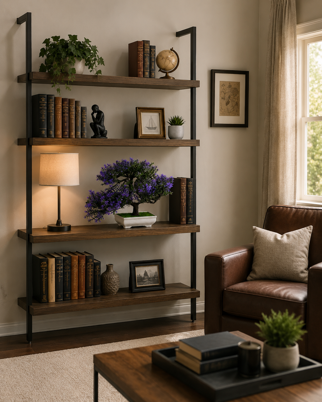 Artificial Purple Bonsai Plant for Home & Office Décor | Premium Decorative Tabletop Plant