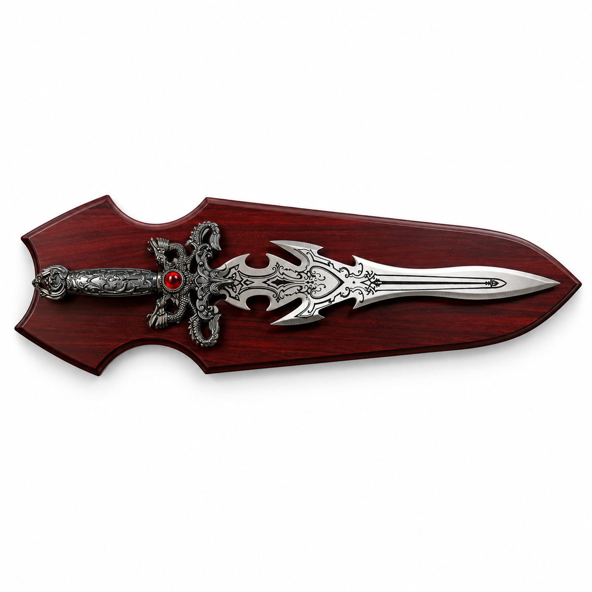 Swords - Fantasy Dragon Guard Red Diamond Sword with Wall Hanging Board
