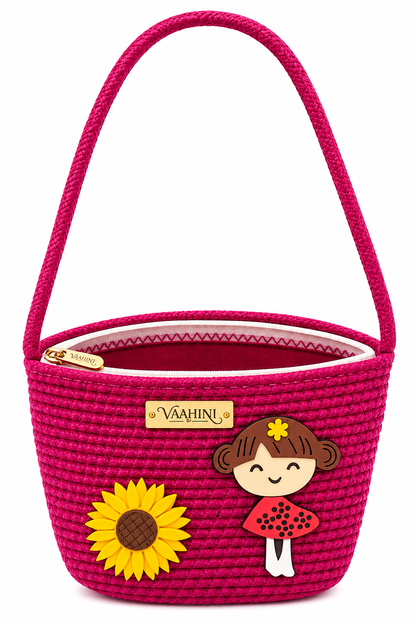 Vaahini Cotton Rope Doll Sling Bag - Dimensions & Description