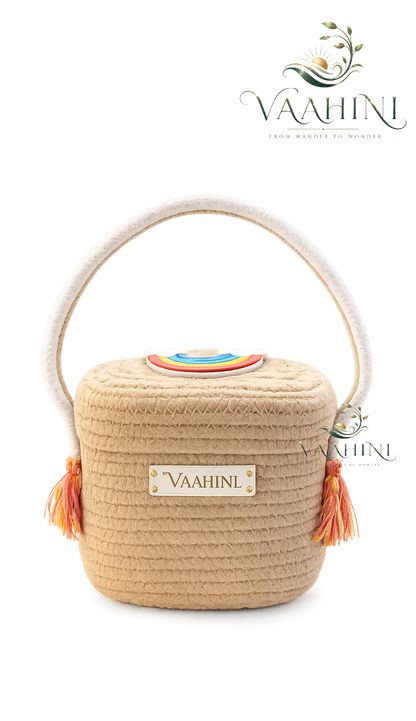 Vaahini Cotton Rope Kids Themed Basket - Multiple Views