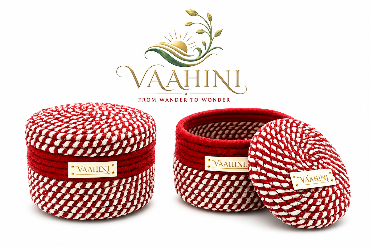 Vaahini Cotton Rope Basket Combo - Dimensions & Details