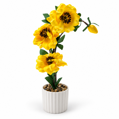 Plant Flowers with Pastic Base
