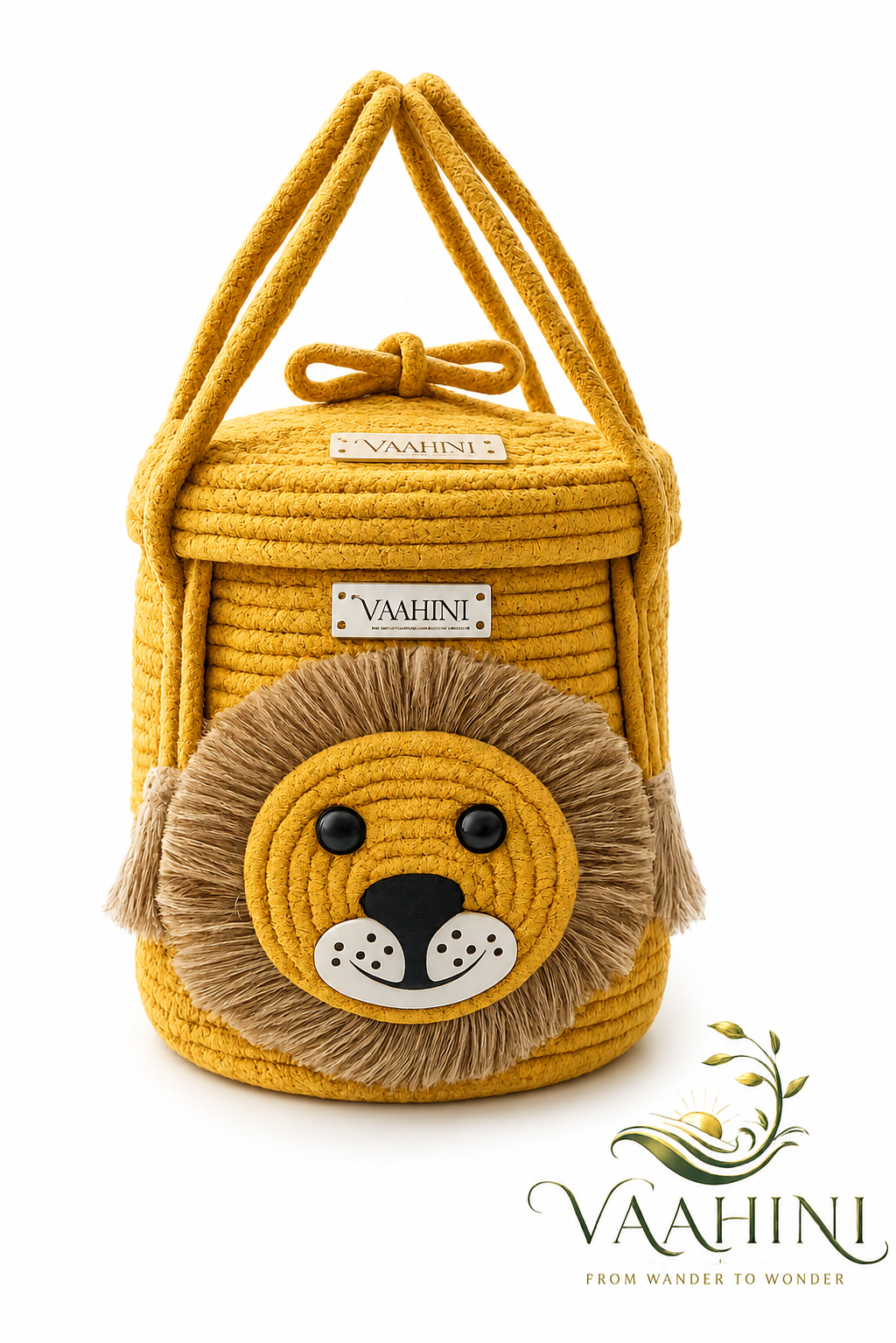Vaahini Lion Cotton Rope Basket - Product Info