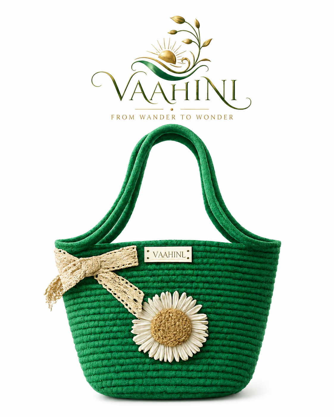Vaahini Cotton Rope Daisy Handbag - Gift Box Presentation