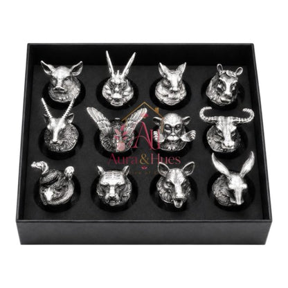 Luxury Animal Head Shot Glass Set with Black Gift Box, Premium  Golden Finish Barware