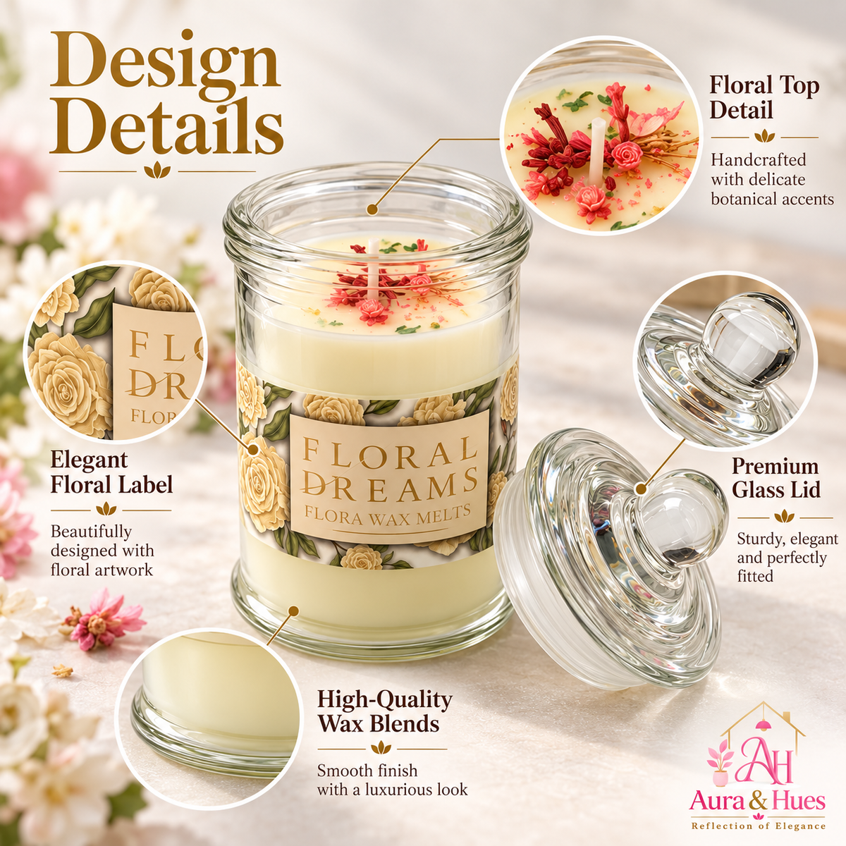Candles Tuberose Lily in Jar 2 pcs set(Tuberose lily)