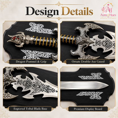 Swords - Fantasy Demon Sword with Wall Hanging Board
