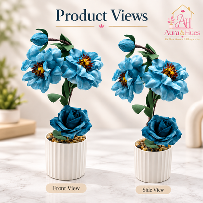 Plant Flowers with Pastic Base