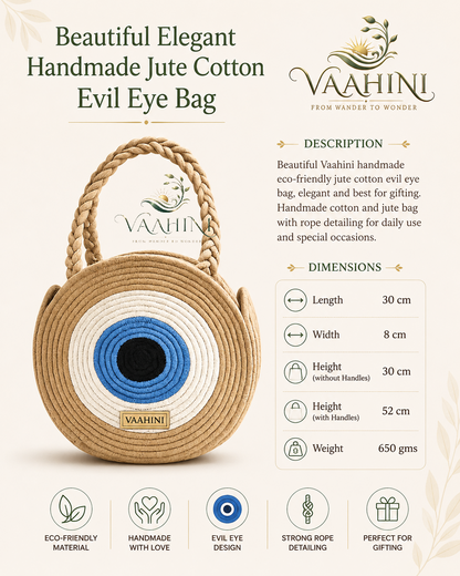 Vaahini Evil Eye Bag - Black Background