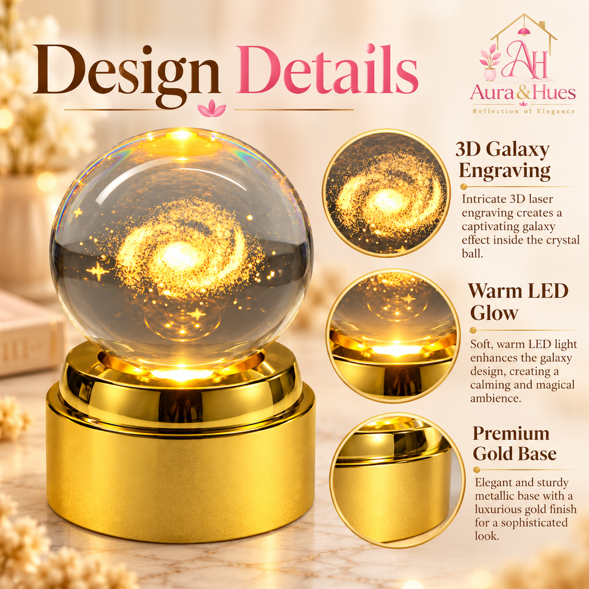 Crystal Ball Lamp(galaxy)