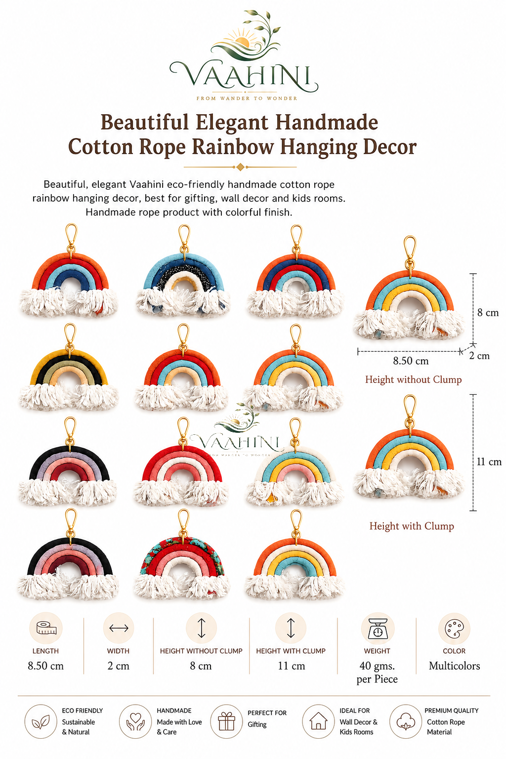 Rainbow Keychains lifestyle - wall decor, kids room, workspace