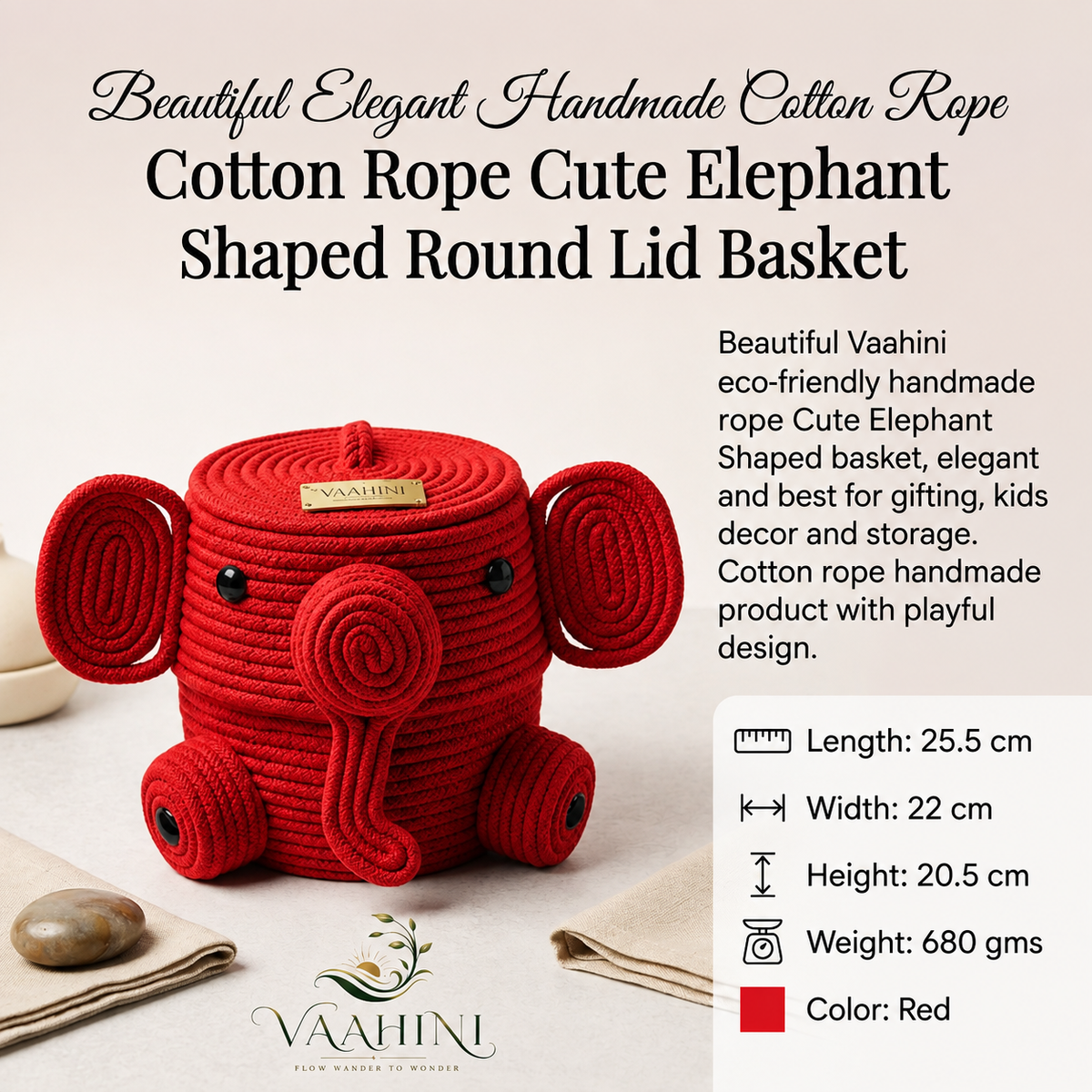 Elephant Basket - Perfect Gift and Storage Box