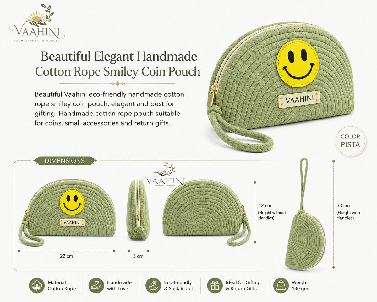 Vaahini Smiley Coin Pouch - One Pouch Many Moments lifestyle
