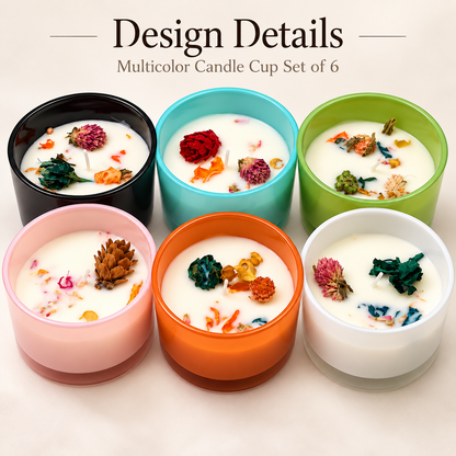 Candles in Plastic Cups 6 Pcs. Set