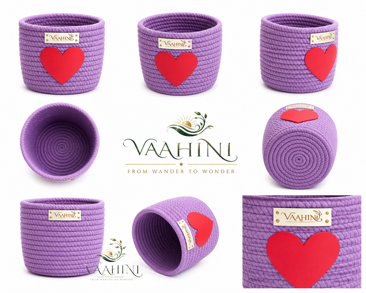 Vaahini gift basket dimensions and features infographic